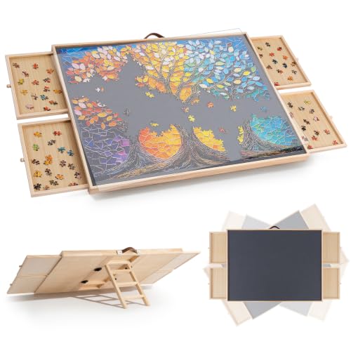 TEAKMAMA 1000 Pieces Puzzle Board,2-in-1 Tilting&Rotating Puzzle - Image 2