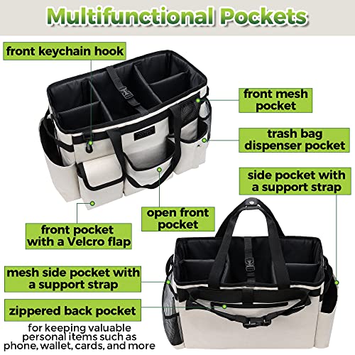 Cleaning Caddy Organizer with Handle - Large Caddy Bag for House - Image 6