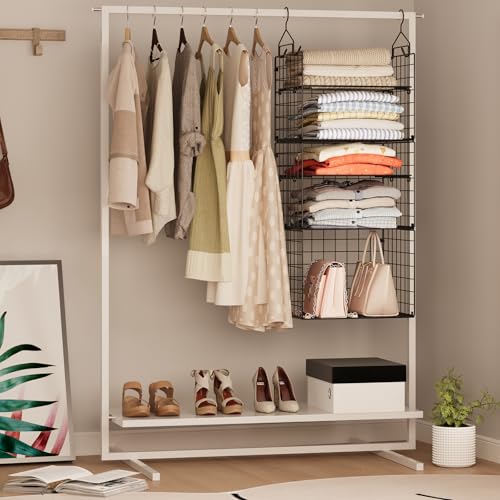 X-cosrack Closet Hanging Organizer Shelves - 5 Tier Wardrobe - Image 6