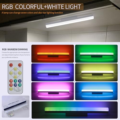 Under Cabinet Lighting Bar,Led Shelf Lights,6400K+RGB - Image 4