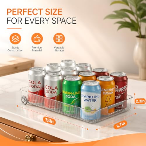 2 Pack Profile Fridge Organizer Bins with Wheels, 2. | All Products - Image 3