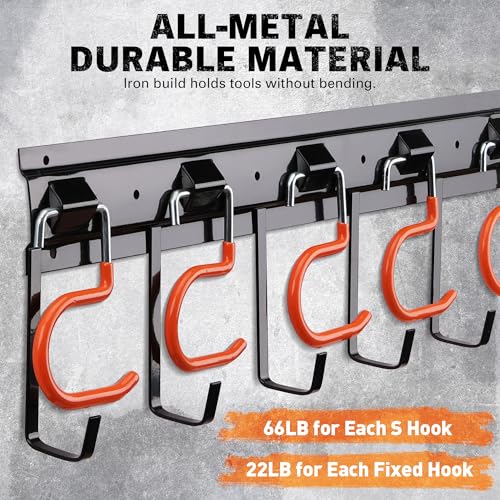 68'' All Metal Adjustable Garden Tool Organizer: Garage - Image 4