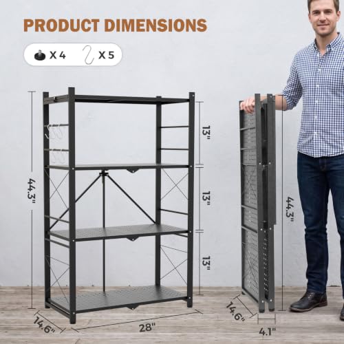 EAGLE PEAK Foldable Greenhouse Shelving, 4-Tier Plant Stand - Image 3