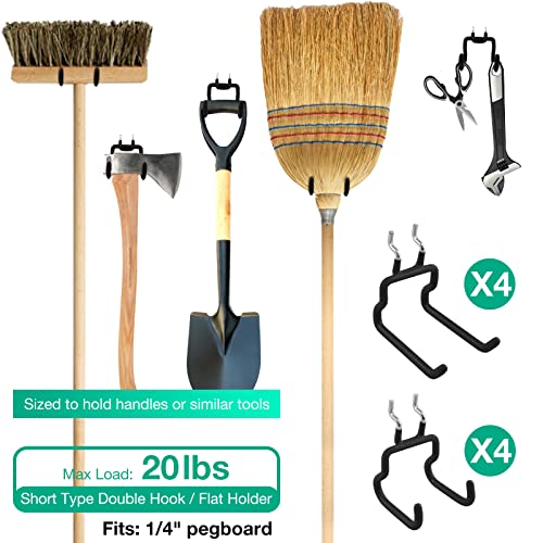Pegboard Hooks, 8 Pack Peg Board Tool Utility Hooks & - Image 4
