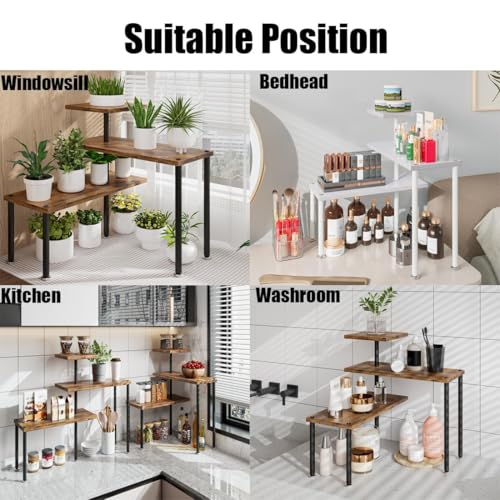 3 Tier Adjustable Countertop Organizer Corner Shelf - Image 7
