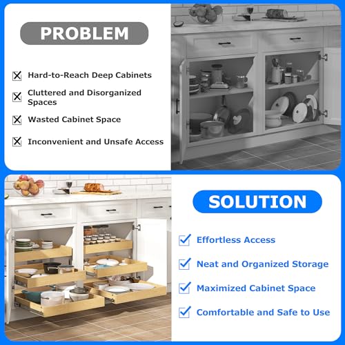 WelFurGeer 3-Tier Pull Out Cabinet Organizer with So | All Products - Image 4