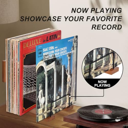 Vinyl Record Holder with Now Playing Display | Home Organization - Image 5