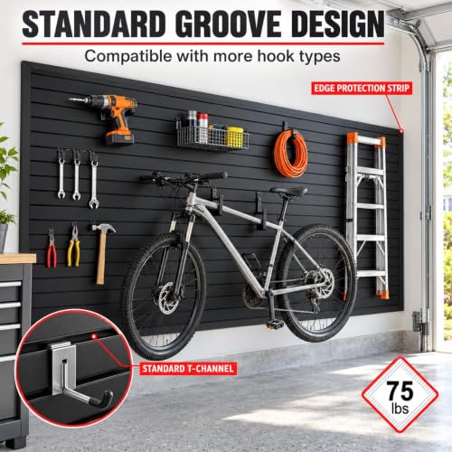 Slatwall Panels Garage Wall Organizer, 4 x 8 ft PVC Slat - Image 4