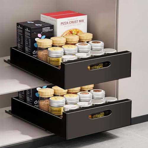 2 Pack Pull Out Drawers for Cabinets, 10" W x16.9" D Pull Out - Image 2