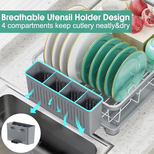 Hiviweer Dish Drying Rack for Kitchen Counter, 16.2" L x 12.5" W - Image 3