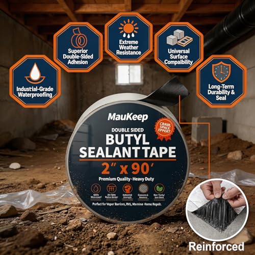 Butyl Sealant Tape & Nylon Rivets Combo Kit - 2" x 90 Ft Tape - Image 5