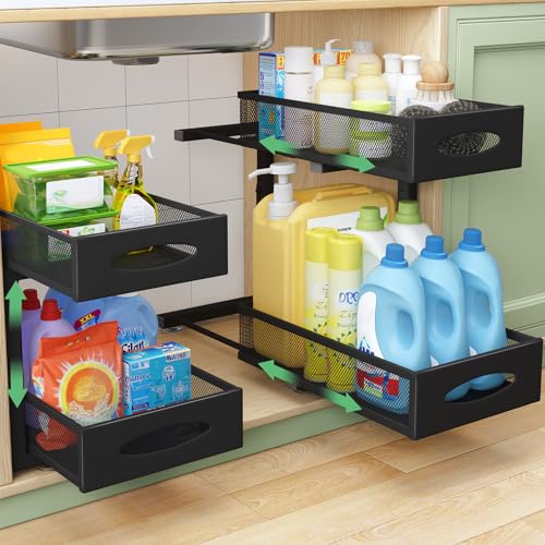 Under Sink Organizer, 2 Tier Pull out Cabinet Organi | Under Sink Stor - Image 2