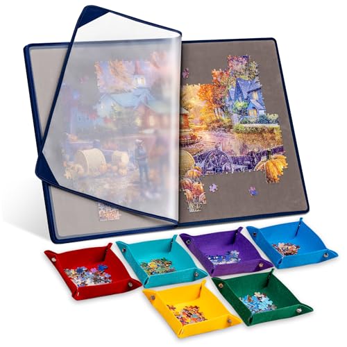 Tektalk Jigsaw Puzzle Board with 6 Color Sorting Trays - Image 2