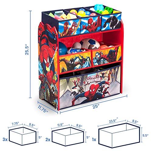 Delta Children Multi-Bin Toy Organizer, Marvel Spider Man - Image 3