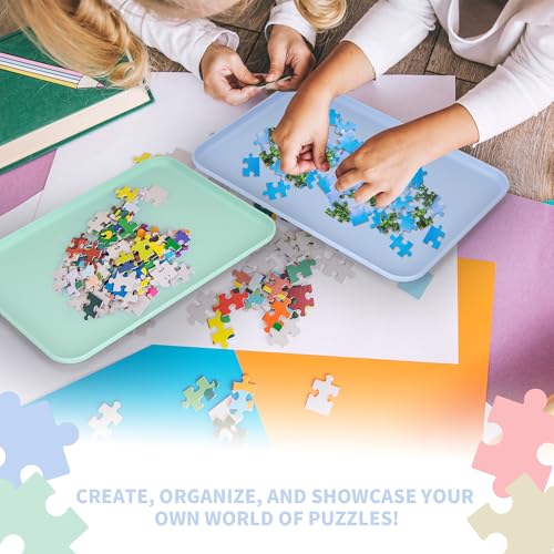 8 Pcs Large Puzzle Sorting Trays Stackable, 15 x 10 Inch - Image 8
