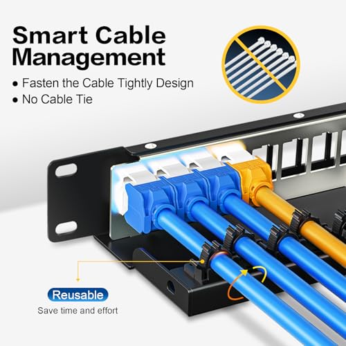 Patch Panel 12 Port Blank Network Patch Panel with Cable - Image 3