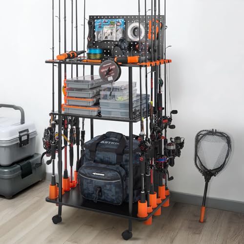 KastKing Gear Trolley V12 Mobile Fishing Rod Holder for 12 Rods - Image 2
