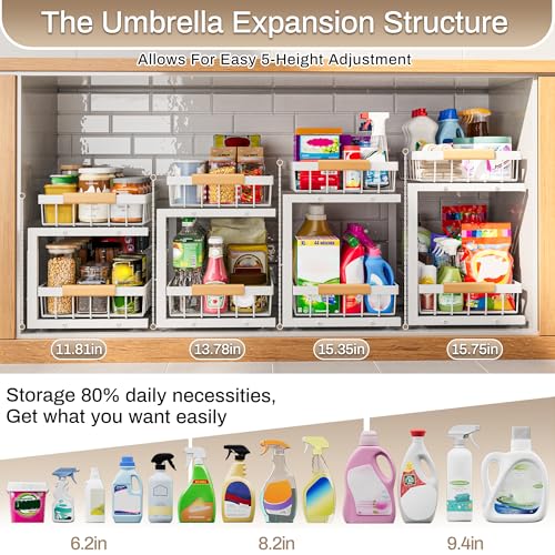 ADBIU Adjustable Under Sink Organizer, 2-Tier Pull-O | All Products - Image 6