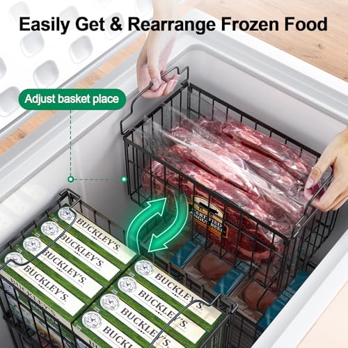 Freezer Organizer Bins, 6 Pack Big Baskets for 5/ 7 Cu.FT - Image 5