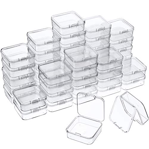 SATINIOR 48 Packs Clear Small Plastic Containers Transparent - Image 2