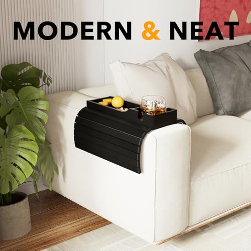 SpaceAid Bamboo Couch Cup Holder, Anti Falling | Home Organization - Image 6