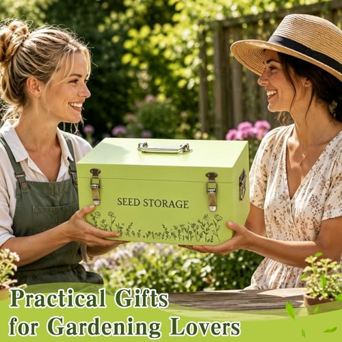 Fayoo Wooden Seed Storage Organizer Box with 40 Seed Vials - Image 7