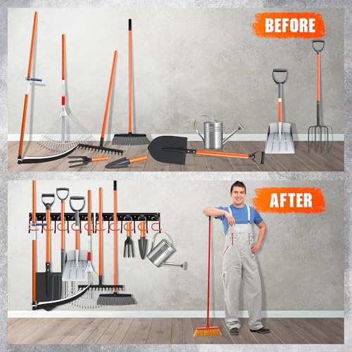 68'' All Metal Adjustable Garden Tool Organizer: Garage - Image 7