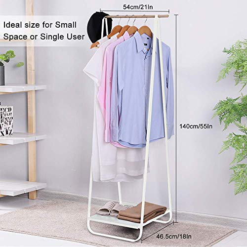 JEFEE Narrow Clothes Rack - Simple Garment Rack with Shelf 1-Tier - Image 5