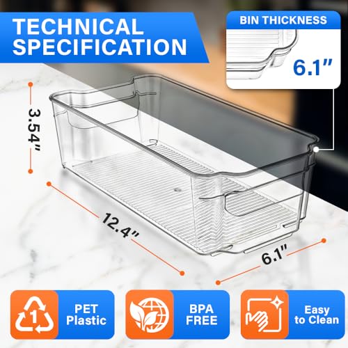Lifemaster Pantry Organizers and Storage Bins - Stackable Clear - Image 3