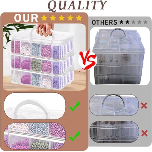 91pcs Bead storage container, 3-Tier bead organizer boxes - Image 5