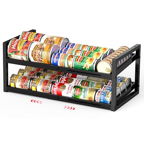 2-Tier Can Organizer for Pantry, Expandable Length Can Rack - Image 2