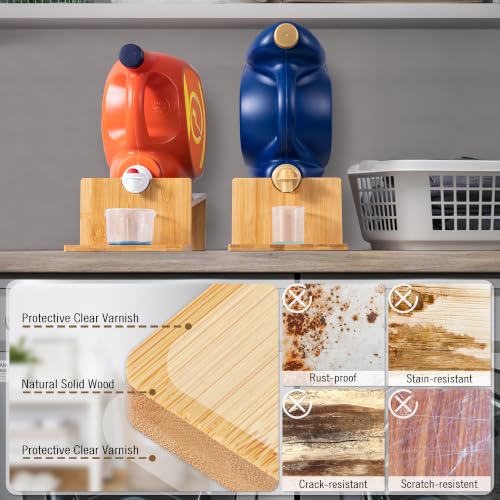 MyLifeUNIT Laundry Detergent Dispenser, 2 Pack Wooden - Image 3