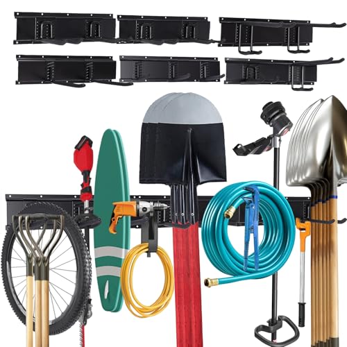 99 Inches Garage Storage Rack for Rake, Broom, Mop and Snowboard - Image 2