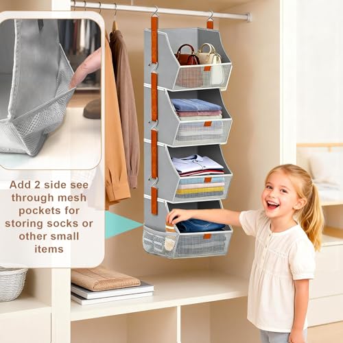 Fabric Hanging Closet Clothes Organizers and Storage - Image 6