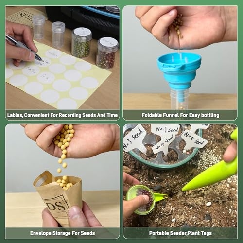 Seed Storage Organizer, 114 Slots Seed Storage Box with 20 - Image 6