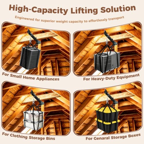 Attic Utility Lift System with 250LBS Manual Winch - Image 3