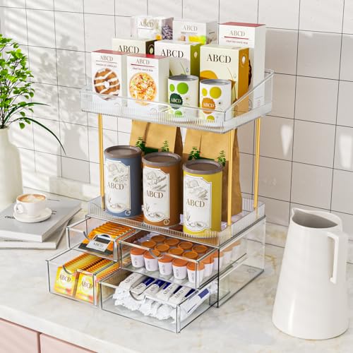 SNSLXH 4-Tier Clear Makeup Organizer Bathroom Storage - Image 5