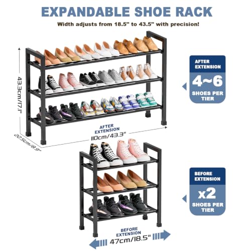 Mavivegue 19“- 43” Adjustable Shoe Rack, 3 Adjustabl | All Products - Image 4