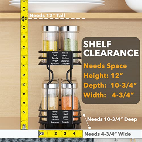 SpaceAid Pull Out Spice Rack Organizer for Cabinet, Heavy - Image 7