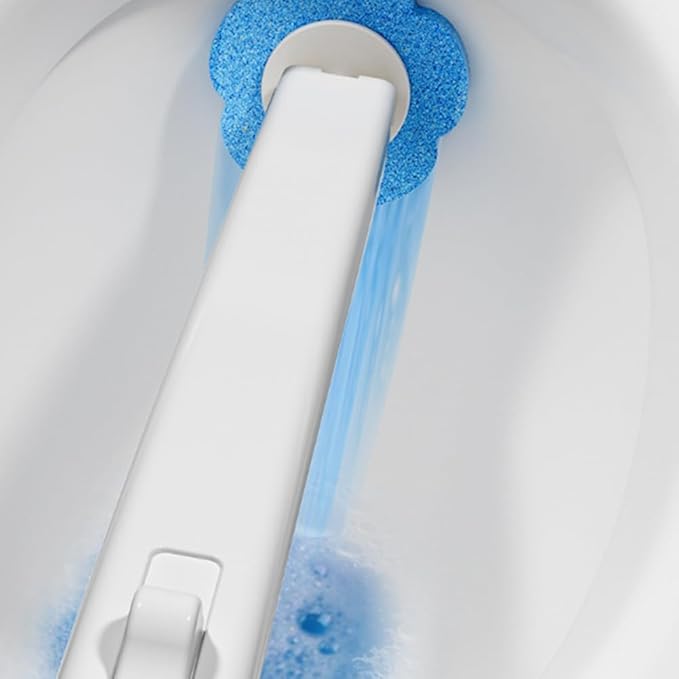 2026 New Disposable Toilet Brush, Disposable Toilet Cleaning System, Ocean/Lemon/Lavender 3 Aromatherapy, Includes Disposable Cleaning Stick, Storage Box and Scented Refill Tabs (Grey-Lavender*18)