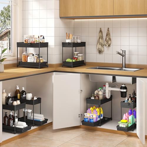 Sevenblue 4-Pack 2-Tier Under Sink Organizer with Pu | All Products - Image 5