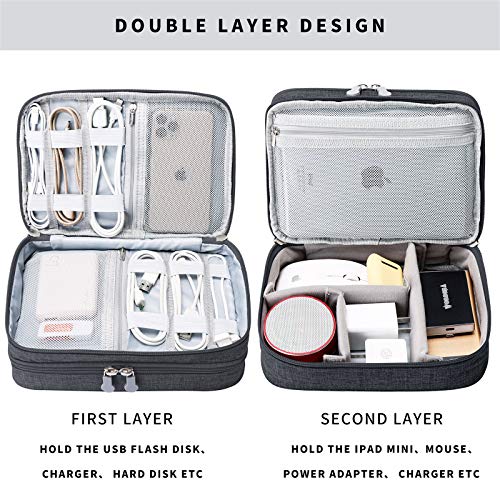 mygreen Electronic Accessories Organizer Bag, Waterproof Double - Image 6