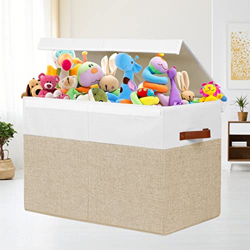 Large Toy Storage Box with Lid, Toy Chest Bin Boxes Basket - Image 3