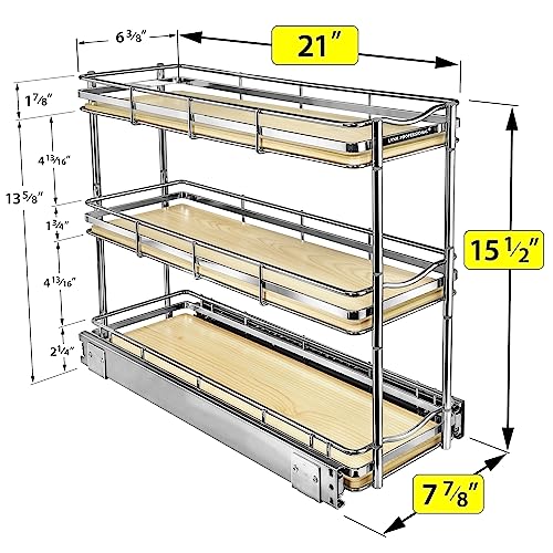 LYNK Élite 3-Tier Spice Rack Organizer Cabinet, Pull Out - Image 6