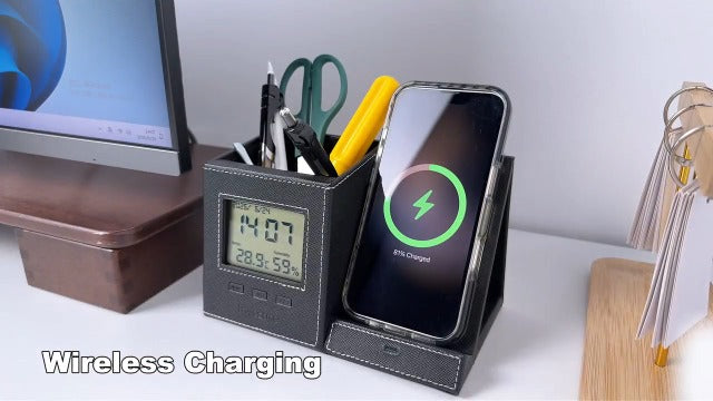 5-in-1 Pen Holder with Wireless Charger, Desk Organizer - Image 8