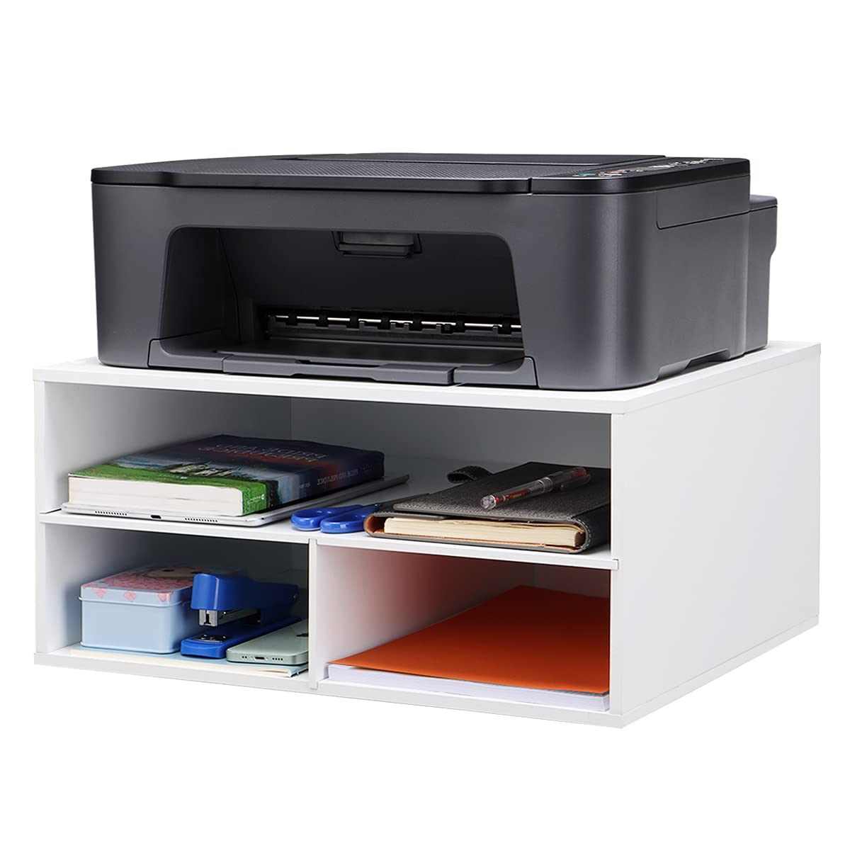 Printer Stand for Desk - 2 Tier Desktop Printer Stand - Image 1
