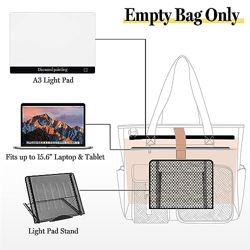 Fasrom Diamond Painting Carrying Case, A3 Light Pad Storage Bag - Image 3