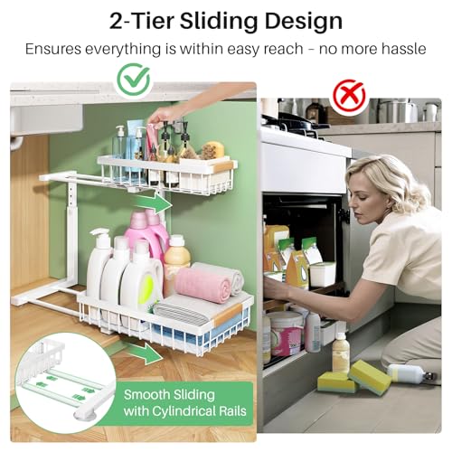 Kitstorack Under Sink Organizer, 2 Tier Under the Si | Home Organizati - Image 7