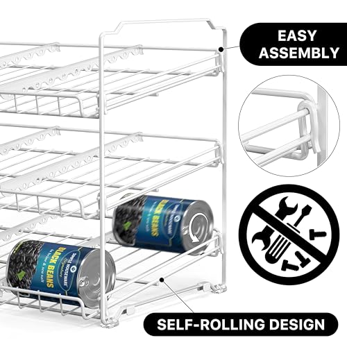 Simple Houseware 3-Tier Stackable Can Organizer Rack Hold 36 - Image 6