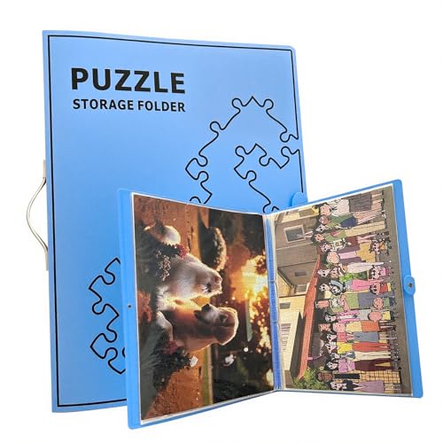 Puzzle Storage Folder for Jigsaw Puzzle, Blue - Image 2